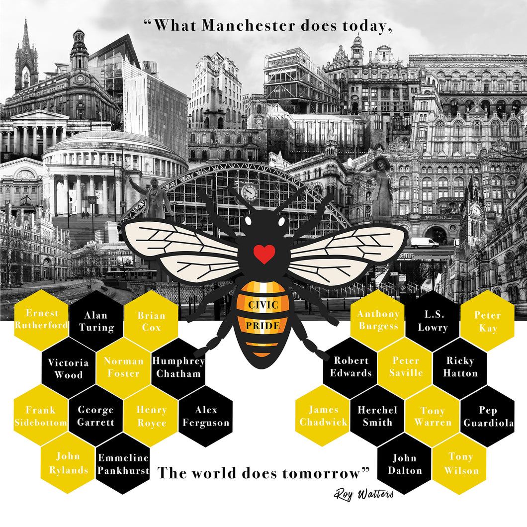Civic Pride Bee Print