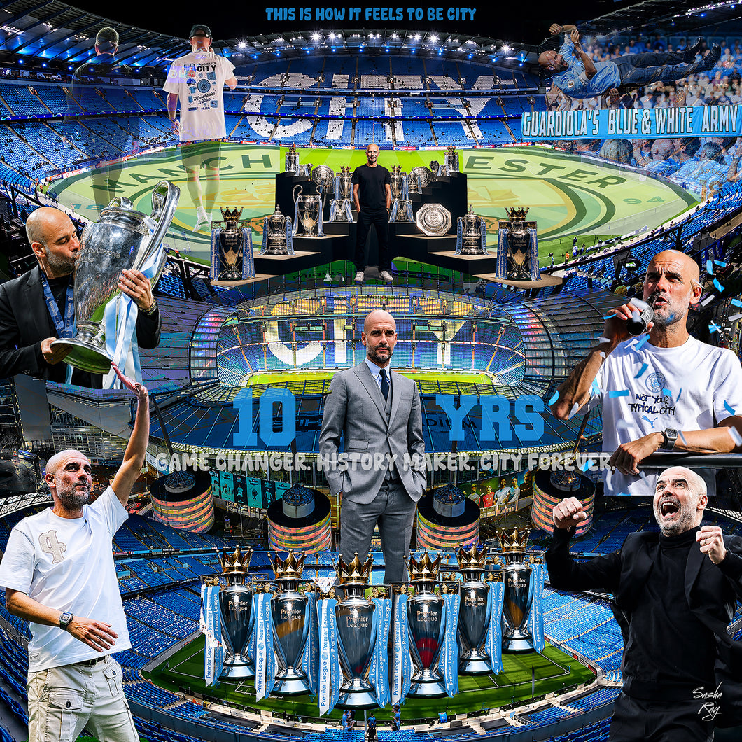 Pep Guardiola 10 Years Manchester City