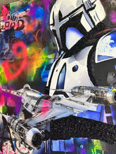 Mandalorian & Starfighter Mixed Media Painting