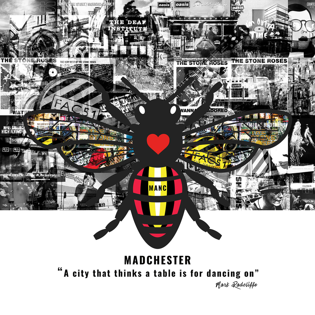 Madchester Bee Print