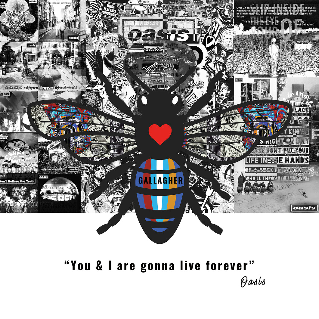Oasis Live Forever Canvas
