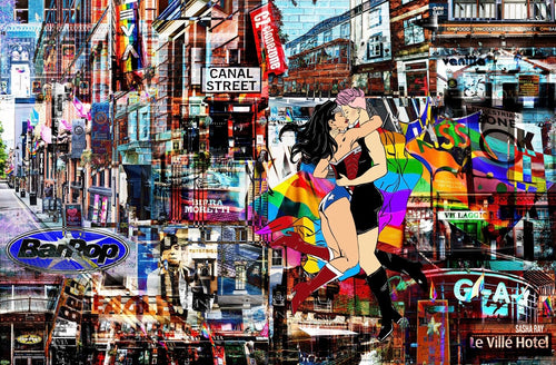 Pride Girl MCR Canal Street Canvas